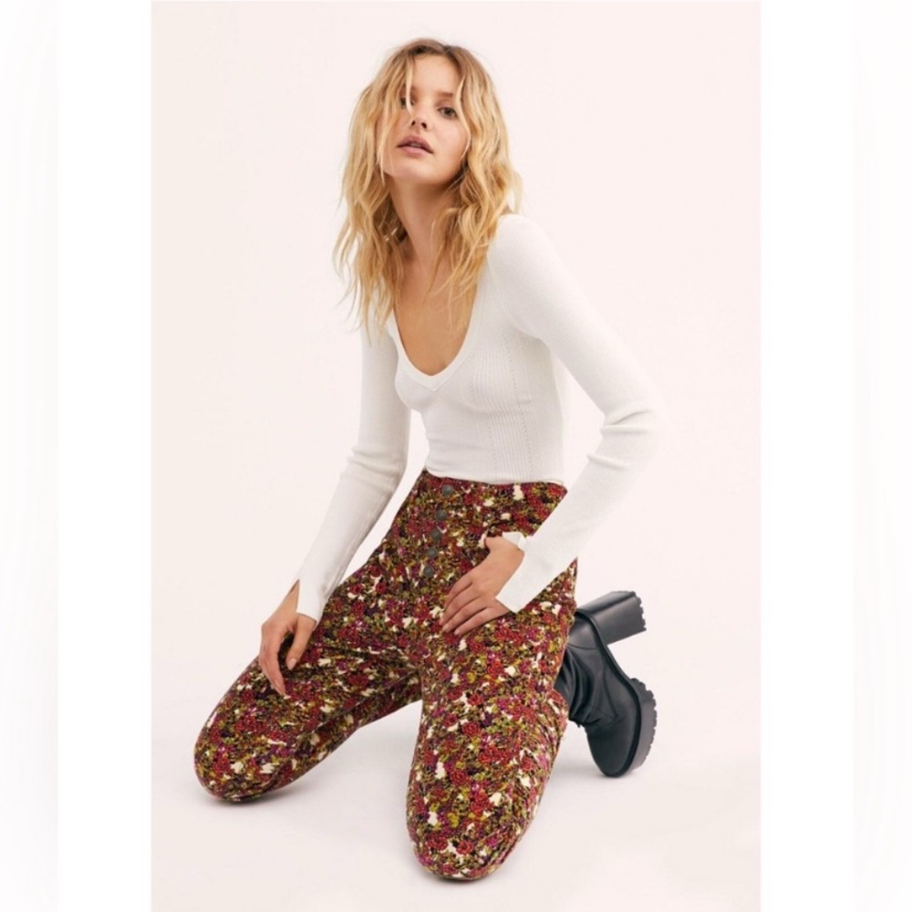 Free People Floral Pants - Multicolor